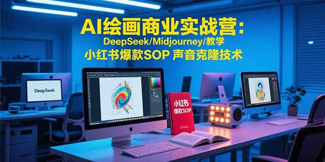 AI绘画商业实战营：DeepSeek/Midjourney/教学 小红书爆款SOP 声音克隆技术-娱乐网赚