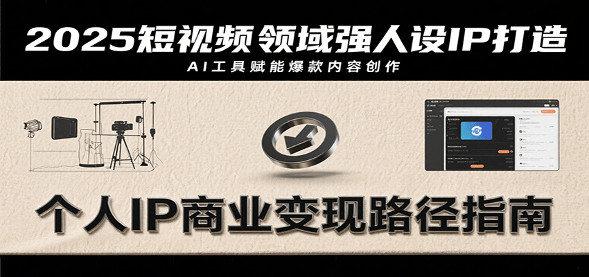 2025短视频领域强人设IP打造，结合爆款案例与AI工具应用，从个人出镜到商业成交转化-娱乐网赚