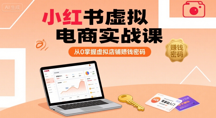 小红书虚拟电商实战课，从0掌握虚拟店铺賺钱密码(更新)-娱乐网赚