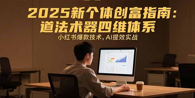 2025新个体创富指南：道法术器四维体系，小红书爆款技术，AI提效实战-娱乐网赚