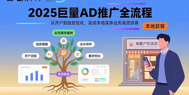 2025巨量AD推广全流程，从开户到投放优化，实现本地实体业务高效获客-娱乐网赚