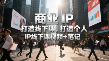 商业IP打造线下课，打造个人 IP线下课视频+笔记-娱乐网赚