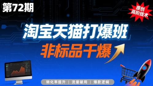 淘宝天猫打爆班原创高阶技术第72期，非标品干爆-娱乐网赚