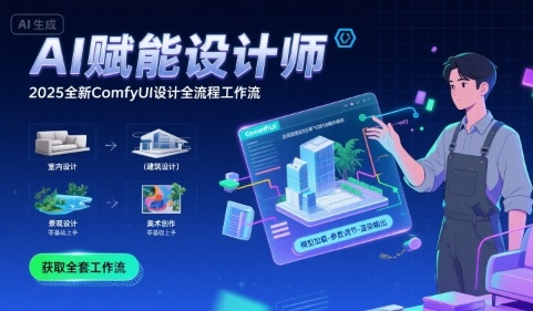 AI赋能设计师， 2025全新comfyui设计全流程工作流 ，室内-建筑-景观-美术，零基础直接上手-娱乐网赚