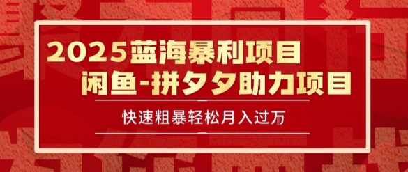 2025 最新闲鱼蓝海暴利项目 快速粗暴让你月入过1W不是梦，保姆级教程【揭秘】-娱乐网赚