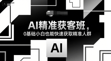 AI精准获客班，0基础小白也能快速获取精准人群-娱乐网赚