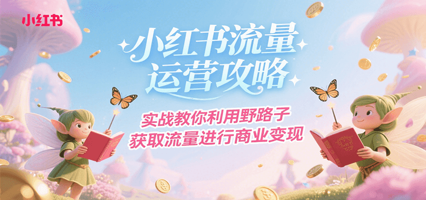 小红书流量运营攻略，实战教你利用野路子获取流量进行商业变现-娱乐网赚