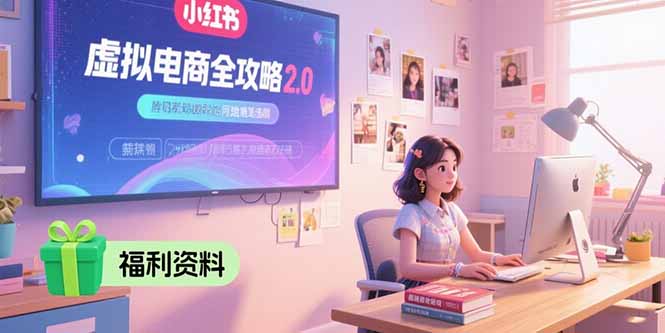 虚拟电商全攻略2.0，开店选品实操流程，账号定位、货源发布、笔记发布技巧-娱乐网赚