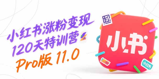 小红书涨粉变现120天特训营Pro版11.0：从0到1掌握平台运营,内容制作和变现-娱乐网赚