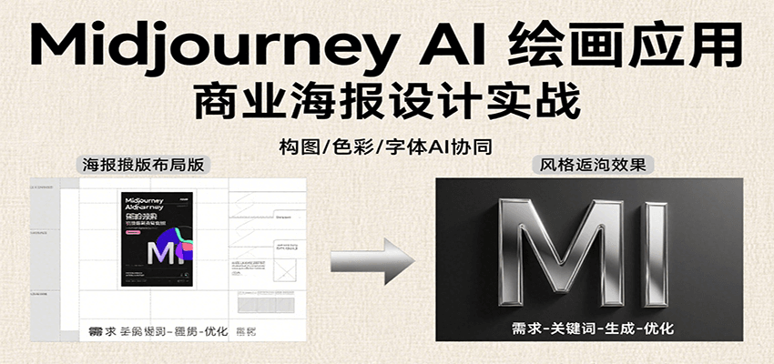 Midjourney AI绘画应用，关键词指令解析、漫画头像制作、海报设计、3D人物生成等-娱乐网赚