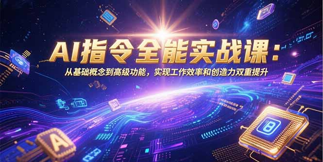AI指令全能实战课：从基础概念到高级功能，实现工作效率和创造力双重提升-娱乐网赚