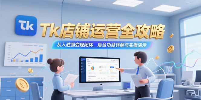 Tk店铺运营全攻略，从入驻到变现闭环，后台功能详解与实操演示-娱乐网赚