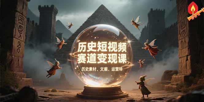 历史短视频赛道变现课，百集素材库应用，文案剪辑技巧，账号运营全案-娱乐网赚