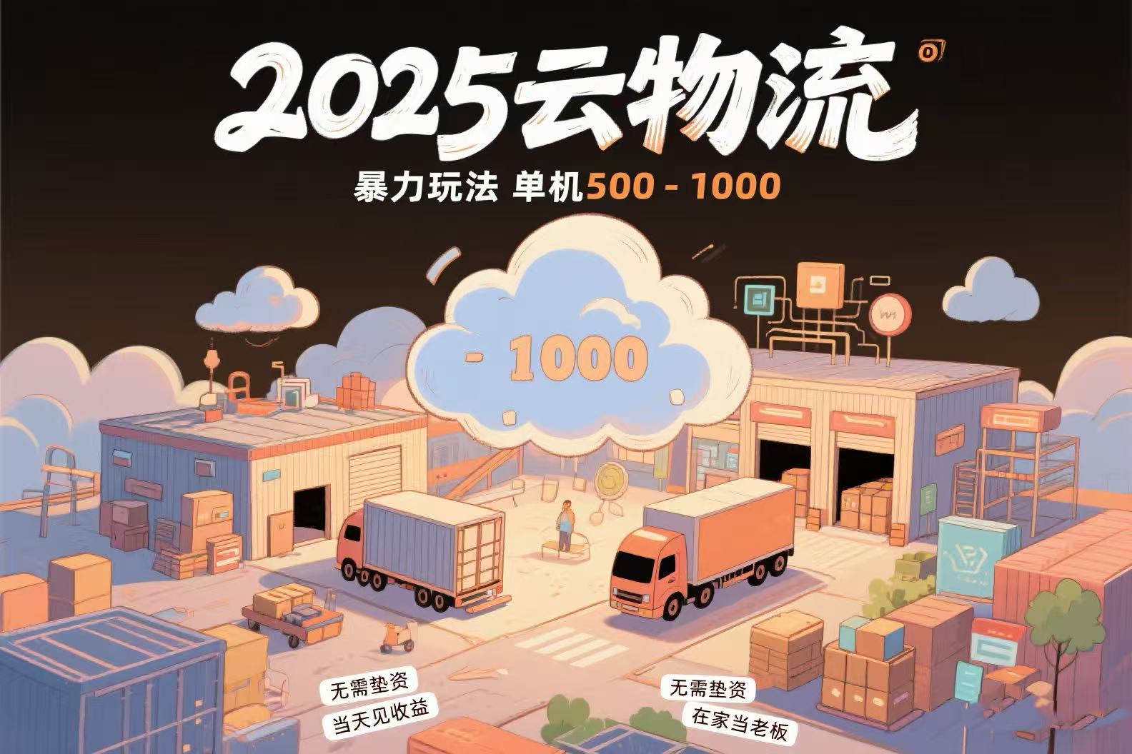 云物流赚差价，项目纯利润500~1000，无需垫资，当天到账。不需要有车，…-娱乐网赚