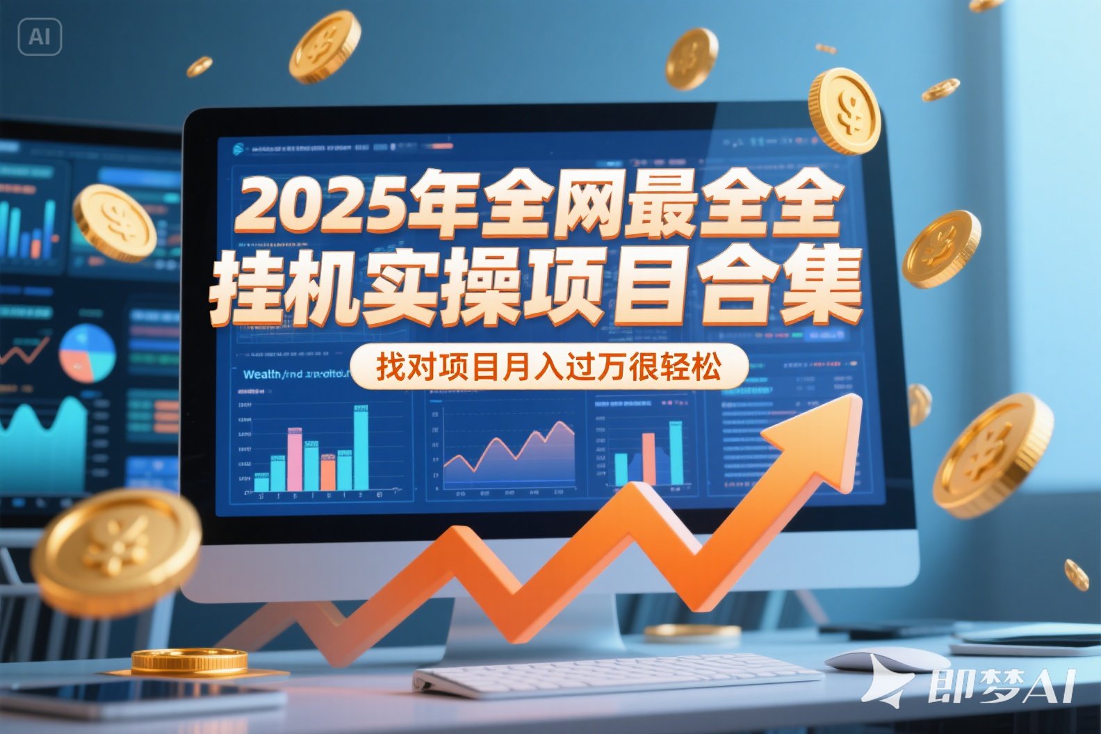 2025年挂机实操项目实操演练，挂机类型，AI直播类型，轻资产创业类型…-娱乐网赚