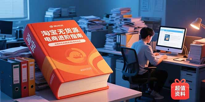 淘宝无货源电商进阶指南，包含新人课、进阶课，配套资料，蓝海选品等-娱乐网赚