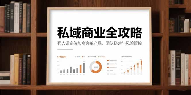 私域商业全攻略，强人设定位加高客单产品，团队搭建与风险管控-娱乐网赚