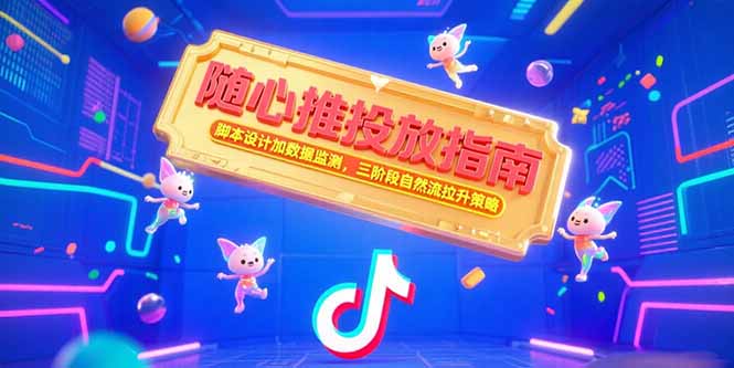 随心推投放指南，脚本设计加数据监测，三阶段自然流拉升策略-娱乐网赚