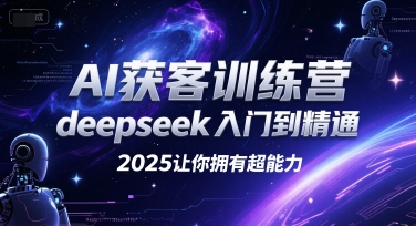 AI获客训练营，deepseek入门到精通，2025让你拥有超能力-娱乐网赚