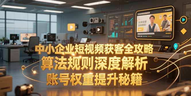 中小企业短视频获客全攻略，算法规则深度解析，账号权重提升秘籍-娱乐网赚