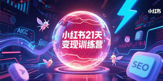 小红书21天变现训练营，AIGC工具高效应用，SEO优化核心技巧-娱乐网赚
