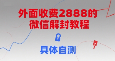 外面收费2888的微信解封教程，具体自测-娱乐网赚