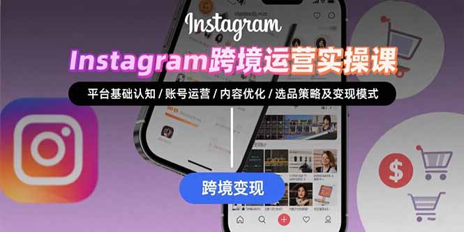 Instagram跨境运营实战：平台认知/账号运营/内容优化/选品策略及变现模式-娱乐网赚