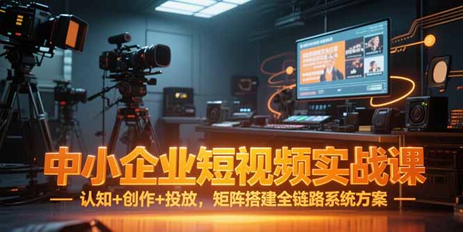 中小企业短视频实战课，认知+创作+投放，矩阵搭建全链路系统方案-娱乐网赚