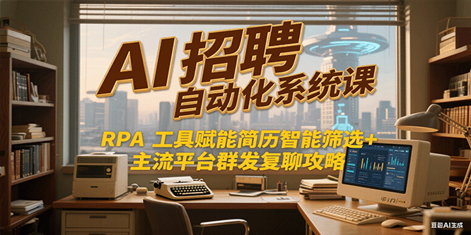 AI招聘自动化系统课，RPA工具赋能简历智能筛选+主流平台群发复聊全攻略-娱乐网赚