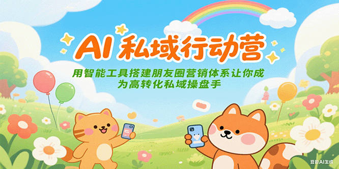 AI私域行动营：用智能工具搭建朋友圈营销体系让你成为高转化私域操盘手-娱乐网赚