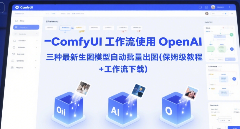 ComfyUI 工作流使用 OpenAI 三种最新生图模型自动批量出图(保姆级教程+工作流下载)-娱乐网赚
