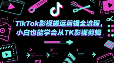 TikTok影视搬运剪辑全流程，小白也能学会从TK影视剪辑-娱乐网赚