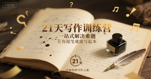 21天写作训练营，​一站式解决难题，让你提笔就能写起来-娱乐网赚