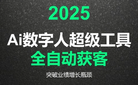 2025Ai数字人工具自动获客-娱乐网赚