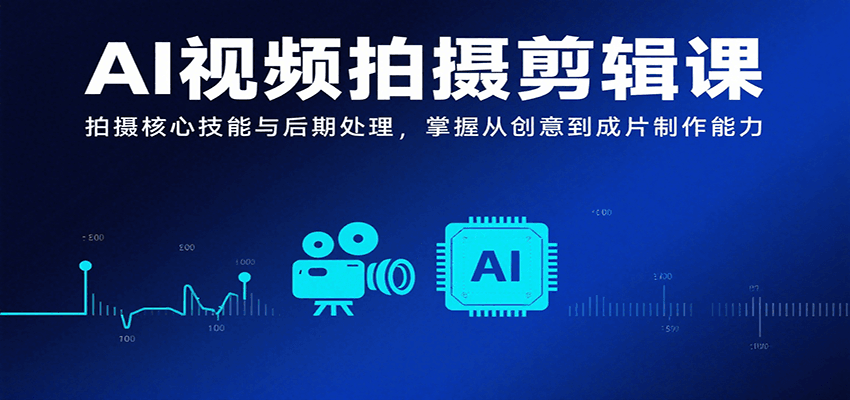 AI视频拍摄剪辑课，拍摄核心技能与后期处理，掌握从创意到成片制作能力-娱乐网赚