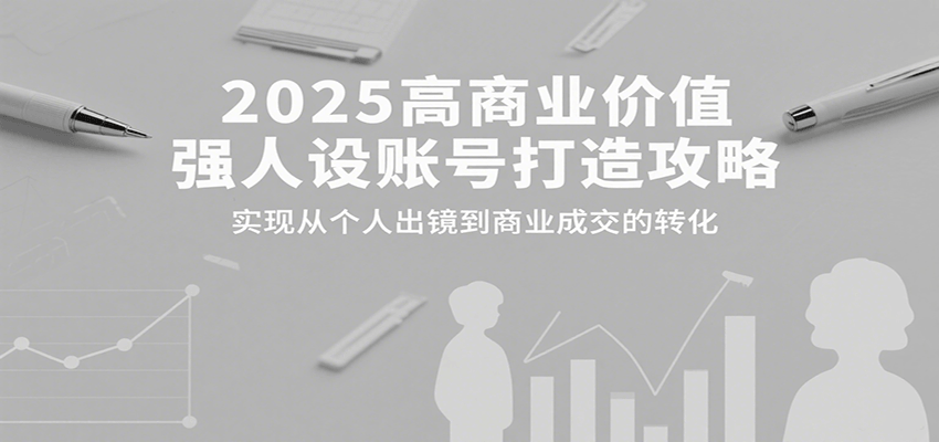 2025高商业价值强人设账号打造攻略，实现从个人出镜到商业成交的转化-娱乐网赚