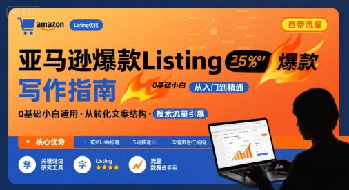 亚马逊爆款Listing写作方法，亚马逊0基础小白也能写爆款自带流量的Listing-娱乐网赚