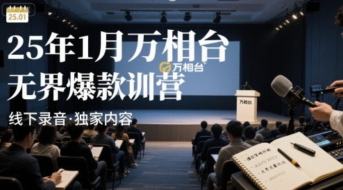 25年1月万相台无界爆款特训营线下录音-娱乐网赚