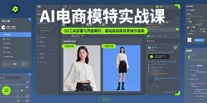 AI电商模特实战课，SD工具部署与界面解析，基础换装换背景操作指南-娱乐网赚