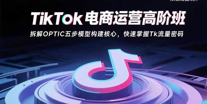 TikTok电商运营高阶班：拆解OPTIC五步模型构建核心，快速掌握Tk流量密码-娱乐网赚