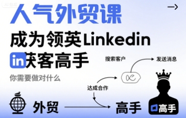 人气外贸课-成为领英Linkedin获客高手，你需要做对什么-娱乐网赚