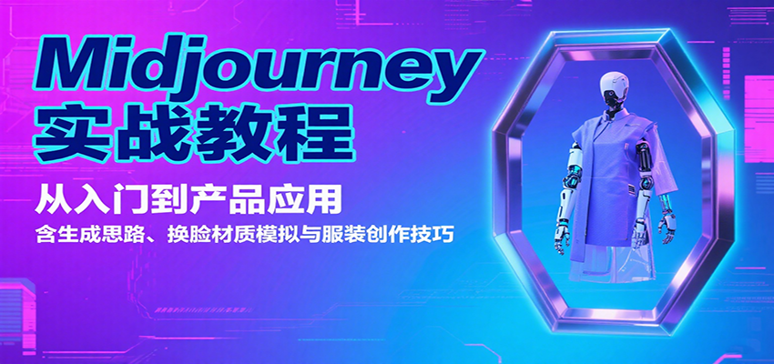 Midjourney实战教程：从入门到产品应用，含生成思路、换脸材质模拟与服装创作技巧-娱乐网赚