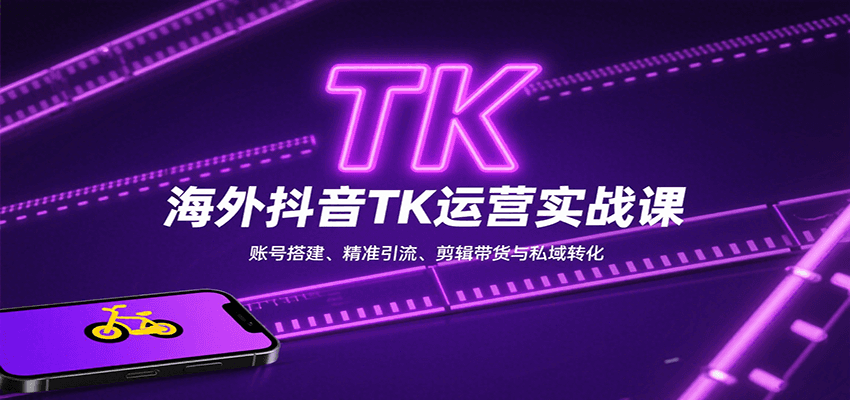 海外抖音TK运营实战课：账号搭建、精准引流、剪辑带货与私域转化-娱乐网赚
