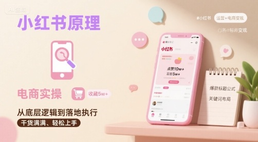 小红书原理以及详细实操流程，小红书电商教程-娱乐网赚