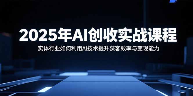2025年AI创收实战课程：实体行业如何利用AI技术提升获客效率与变现能力-娱乐网赚
