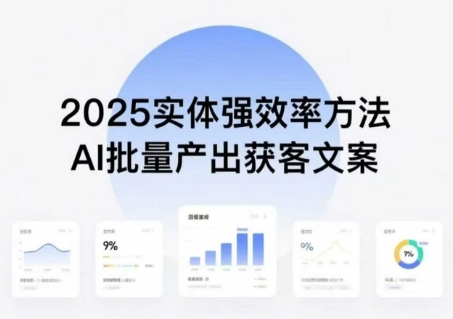 实体强效率方法：AI批量产出获客文案，2025年普通人拥抱AI，实现实体创收-娱乐网赚