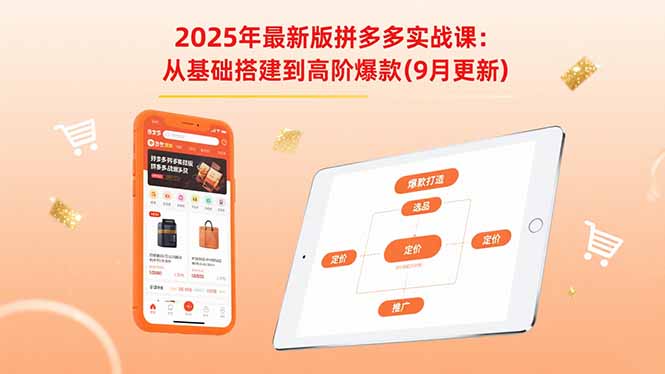 2025年最新版拼多多实战课：从基础搭建到高阶爆款(9月更新-娱乐网赚