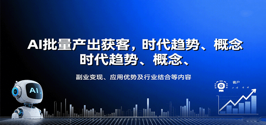 AI批量产出获客，时代趋势、概念、副业变现、应用优势及行业结合等内容-娱乐网赚