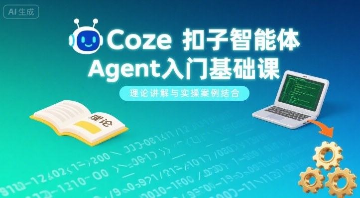 Coze扣子智能体Agent入门基础课，理论讲解与实操案例结合-娱乐网赚