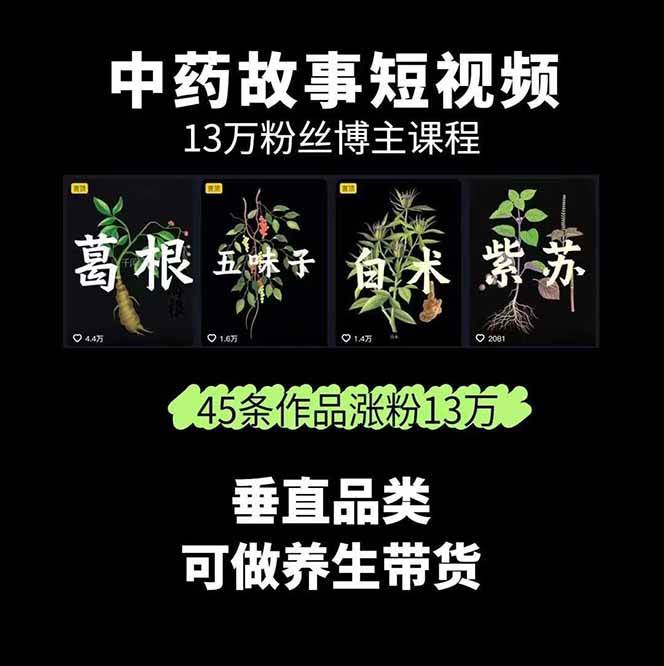图片[2]-中药文化赛道：溯源故事开发，AI工具实战，平台运营，全方位解锁中医流量变现新路径-娱乐网赚